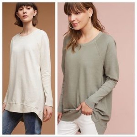 Anthropologie Tops - ANTHROPOLOGIE'S T. LA CREW NECK TUNIC SWEATSHIRT